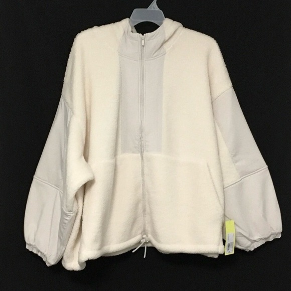 All in Motion Women's Size 4X Light Beige Hooded Full-Zip Jacket - Picture 6 of 7